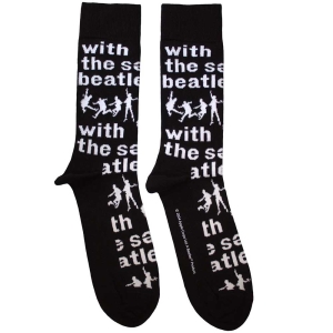 Beatles - With The Beatles Silhouettes Repeat Uni Bl Socks in the group MERCHANDISE / / at Bengans Skivbutik AB (5583645)