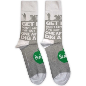 Beatles - Rooftop Silhouettes & Apple Uni Grey Socks in the group MERCHANDISE / / at Bengans Skivbutik AB (5583663)