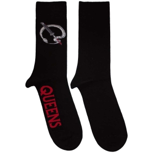 Queens Of The Stone Age - Q Emblem Uni Bl Socks in the group MERCHANDISE / / at Bengans Skivbutik AB (5583685)