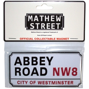 Rock Off - Abbey Road Nw London Sign Embossed Magnet in the group MERCHANDISE / Magnet / Pop-Rock at Bengans Skivbutik AB (5583948)