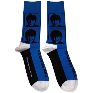 Beatles - Beatles A Hard Days Night Headshots Uni Blue Socks (Size 40-44) in the group MERCHANDISE / / at Bengans Skivbutik AB (5586271)