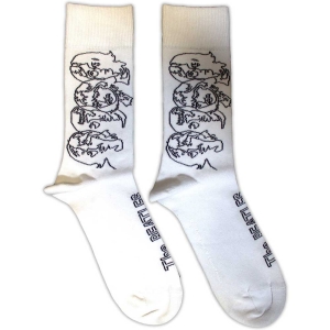 Beatles - Beatles White Album Faces Outlines Uni Wht Socks (Size 40-44) in the group MERCHANDISE / / at Bengans Skivbutik AB (5586278)