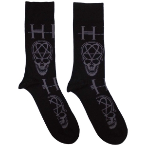 Him - Him Heartagram Skull Uni Bl Socks (Size 40-44) in the group MERCHANDISE / / at Bengans Skivbutik AB (5586286)