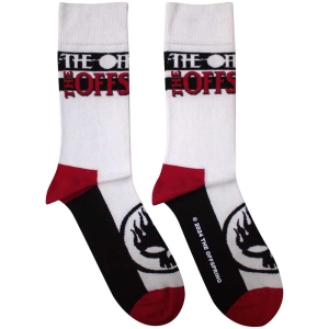 Offspring - Flaming Skull Logo Uni Wht Socks (Size 40-44) in the group MERCHANDISE / / at Bengans Skivbutik AB (5586294)