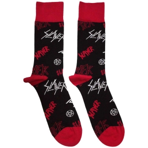 Slayer - Logos Pattern Uni Bl Socks (Size 40-44) in the group MERCHANDISE / / at Bengans Skivbutik AB (5586312)