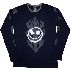 The Nightmare Before Christmas - Flaming Jack Uni Navy Longsleeve in the group MERCHANDISE / T-shirt / Soundtrack at Bengans Skivbutik AB (5586792r)