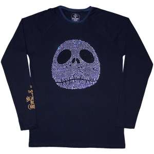 The Nightmare Before Christmas - Rhinestone Jack Uni Navy Longsleeve in the group MERCHANDISE / T-shirt / Soundtrack at Bengans Skivbutik AB (5586797r)