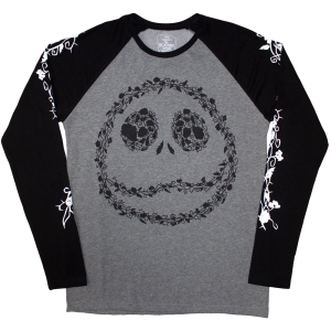 The Nightmare Before Christmas - Floral Jack Uni Grey/Bl Longsleeve in the group MERCHANDISE / T-shirt / Soundtrack at Bengans Skivbutik AB (5586799r)