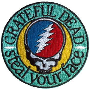 Grateful Dead - Steal Your Face Text Emblem Woven Patch in the group MERCHANDISE / Patch / Pop-Rock at Bengans Skivbutik AB (5587234)