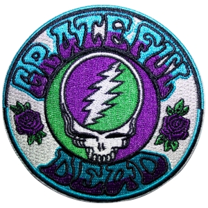 Grateful Dead - Steal Your Face Purple/Green Woven Patch in the group MERCHANDISE / Patch / Pop-Rock at Bengans Skivbutik AB (5587235)