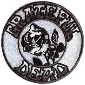 Grateful Dead - B&W Rose Woven Patch in the group MERCHANDISE / Patch / Pop-Rock at Bengans Skivbutik AB (5587236)