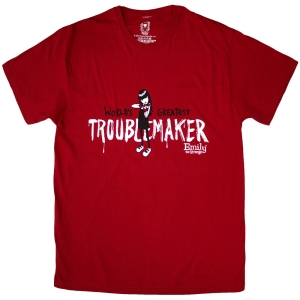 Emily The Strange - Troublemaker Uni Red T-Shirt in the group MERCHANDISE / T-shirt / TV series at Bengans Skivbutik AB (5587263r)