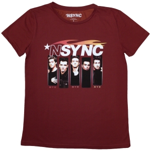 Nsync - Flame Logo Lady Red T-Shirt in the group MERCHANDISE / T-shirt / Pop-Rock at Bengans Skivbutik AB (5587291r)