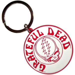Grateful Dead - Steal Your Face Mono Red Keychain in the group MERCHANDISE / Keyring / Pop-Rock at Bengans Skivbutik AB (5589236)
