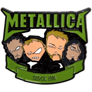 Metallica - Since 1981 Heads Pin Badge in the group MERCHANDISE / Pin-Button Badge / Heavy Metal at Bengans Skivbutik AB (5589267)