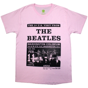 Beatles - Washington 64 Promo Uni Pink T-Shirt in the group MERCHANDISE / T-shirt / Pop-Rock at Bengans Skivbutik AB (5589275r)