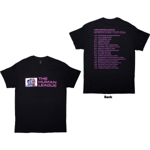 Human League - Generations Tour 24 Photo Uni Bl T-Shirt in the group MERCHANDISE / T-shirt / Pop-Rock at Bengans Skivbutik AB (5592322r)