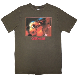 Gremlins Movie - Gizmo Photo Stone Wash Uni Green T-Shirt in the group MERCHANDISE / T-shirt / Soundtrack at Bengans Skivbutik AB (5593178r)