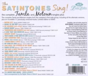 Satintones - Sing! The Complete Tamla And Motown in the group CD / Pop-Rock,RnB-Soul at Bengans Skivbutik AB (569531)