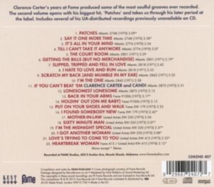 Carter Clarence - Fame Singles Volume 2 1970-73 in the group CD / Pop-Rock,RnB-Soul at Bengans Skivbutik AB (631752)