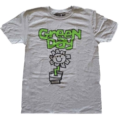 Green Day - Flower Pot Uni Grey T-Shirt