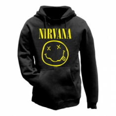 Nirvana -  Unisex Pullover Hoodie: Yellow Happy Fa