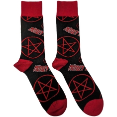 Motley Crue - Logos & Pentagrams Bl Socks (Eu 40-45)