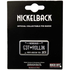 Nickelback - License Plate Pin Badge