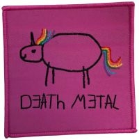 Death Metal - Patch Unicorn Pink (7,9 X 7,9 Cm)