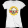 Guns N Roses - Classic Bullet Logo Skinny Lady Wht S Guns N Roses - Classic Bullet Logo Skinny Lady Wht S