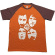 The Who - Faces Uni Orange/Brown Raglan: S The Who - Faces Uni Orange/Brown Raglan: S