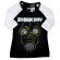 Green Day - Green Mask Lady Bl/Wht Raglan Green Day - Green Mask Lady Bl/Wht Raglan
